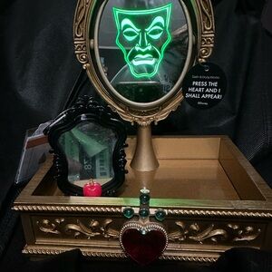 Gold Vanity Mirror with Green LED Mask